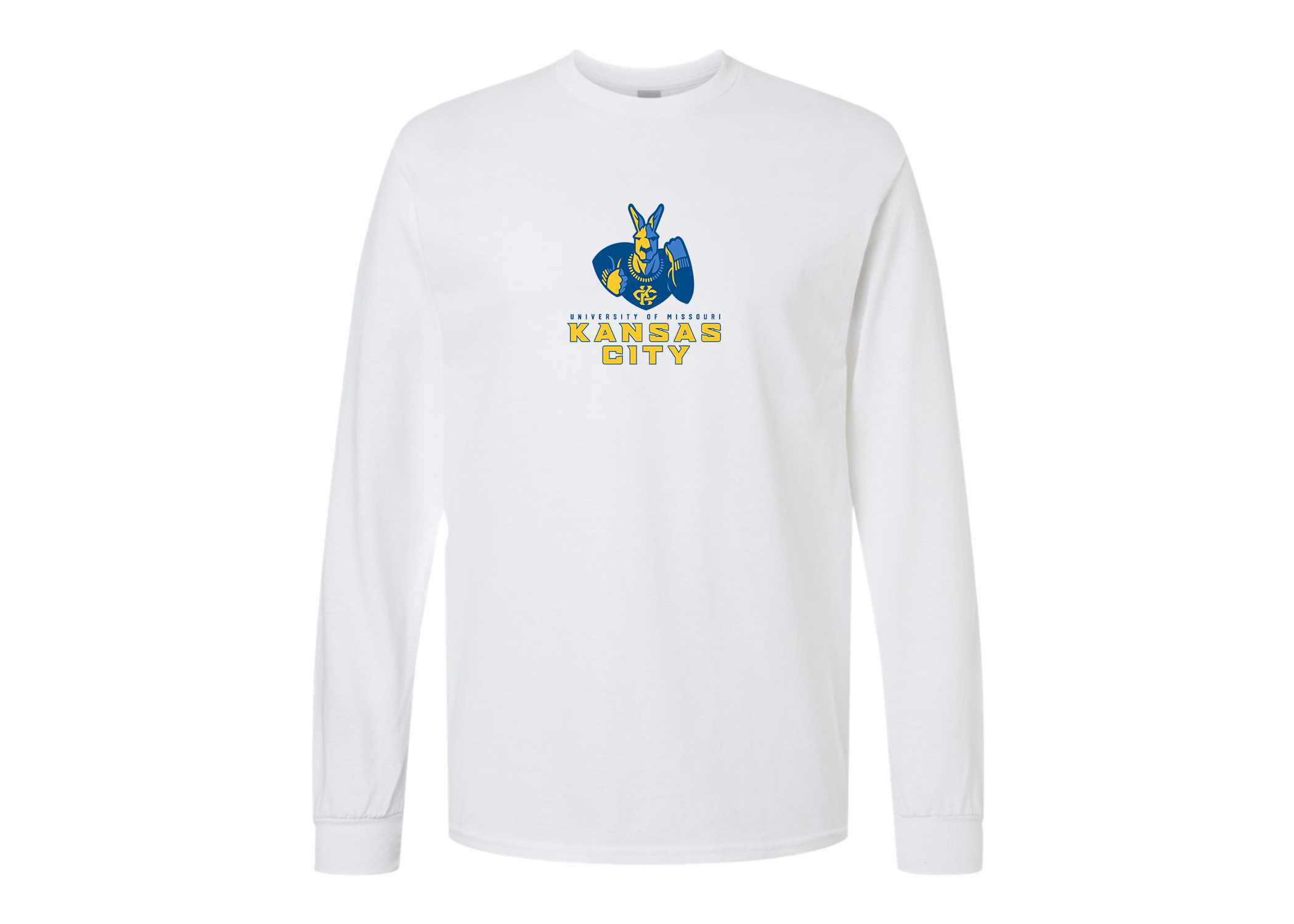 Men's UMKC Kangaroos Gildan Heavy Cotton Long Sleeve T-Shirt